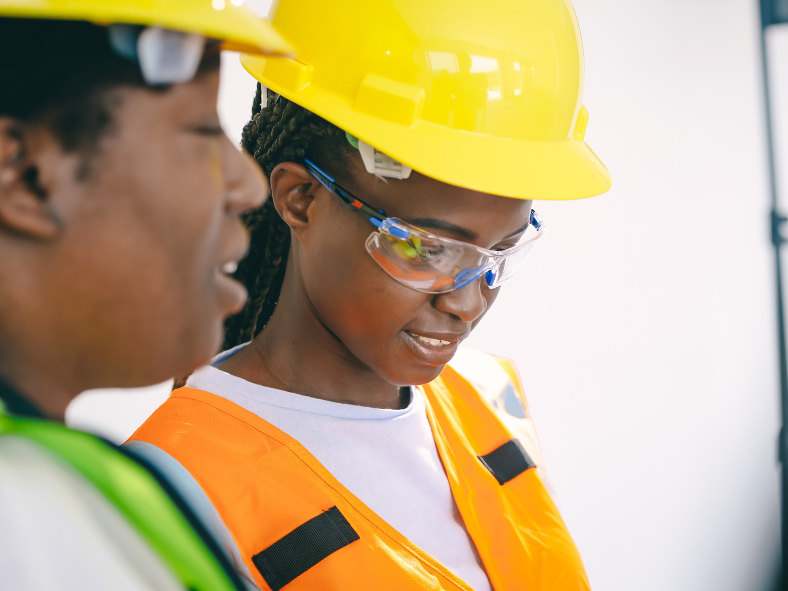 Woman Engineer Wearing Safety Glasses